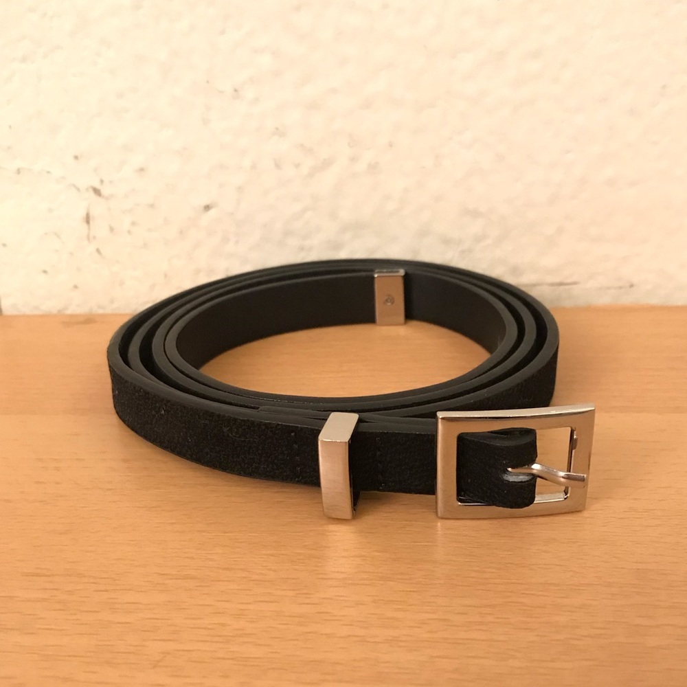 Suede Black Belt